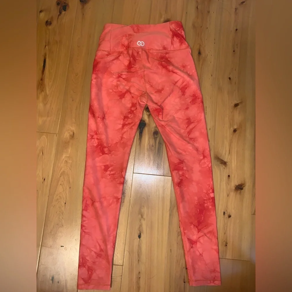 Women’s orange tie dye Calia leggings - Picture 3 of 4